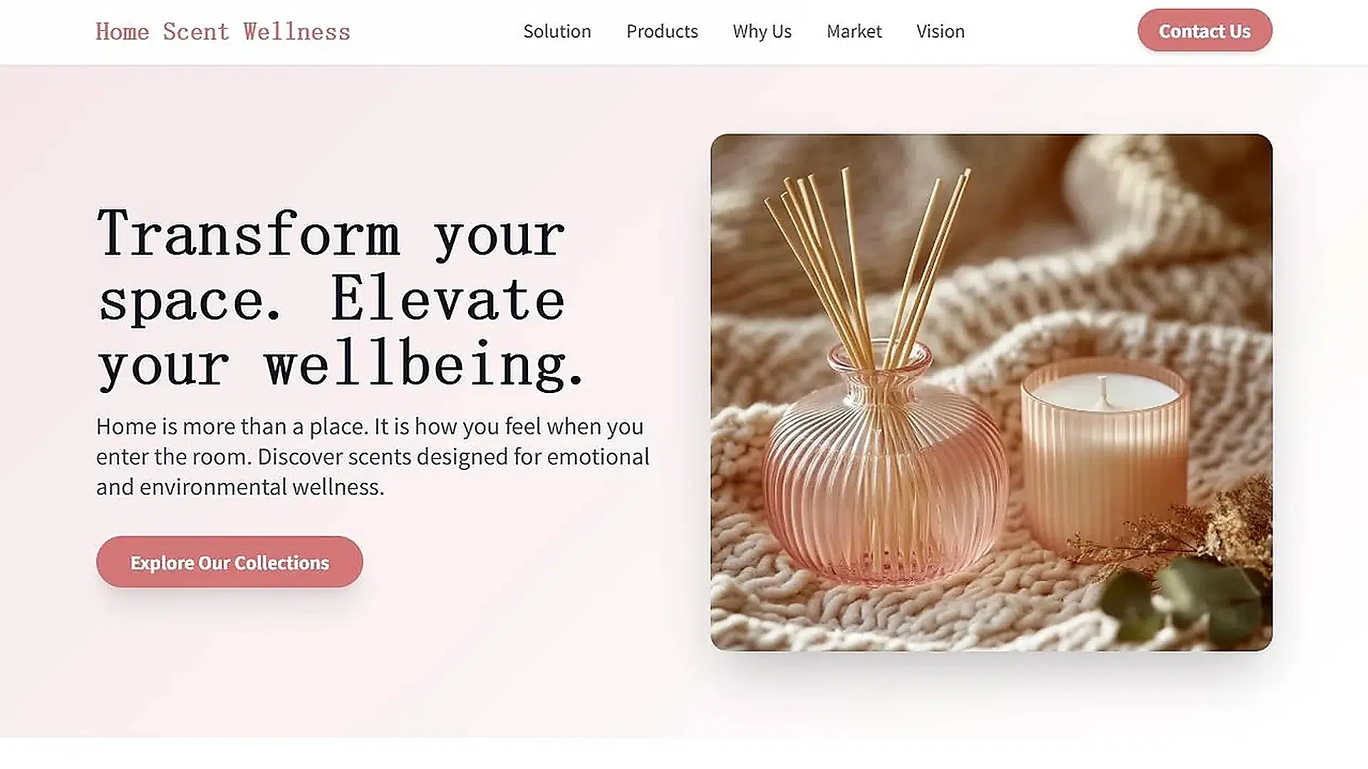 Branding deck landing page displayed in the official Recastia example