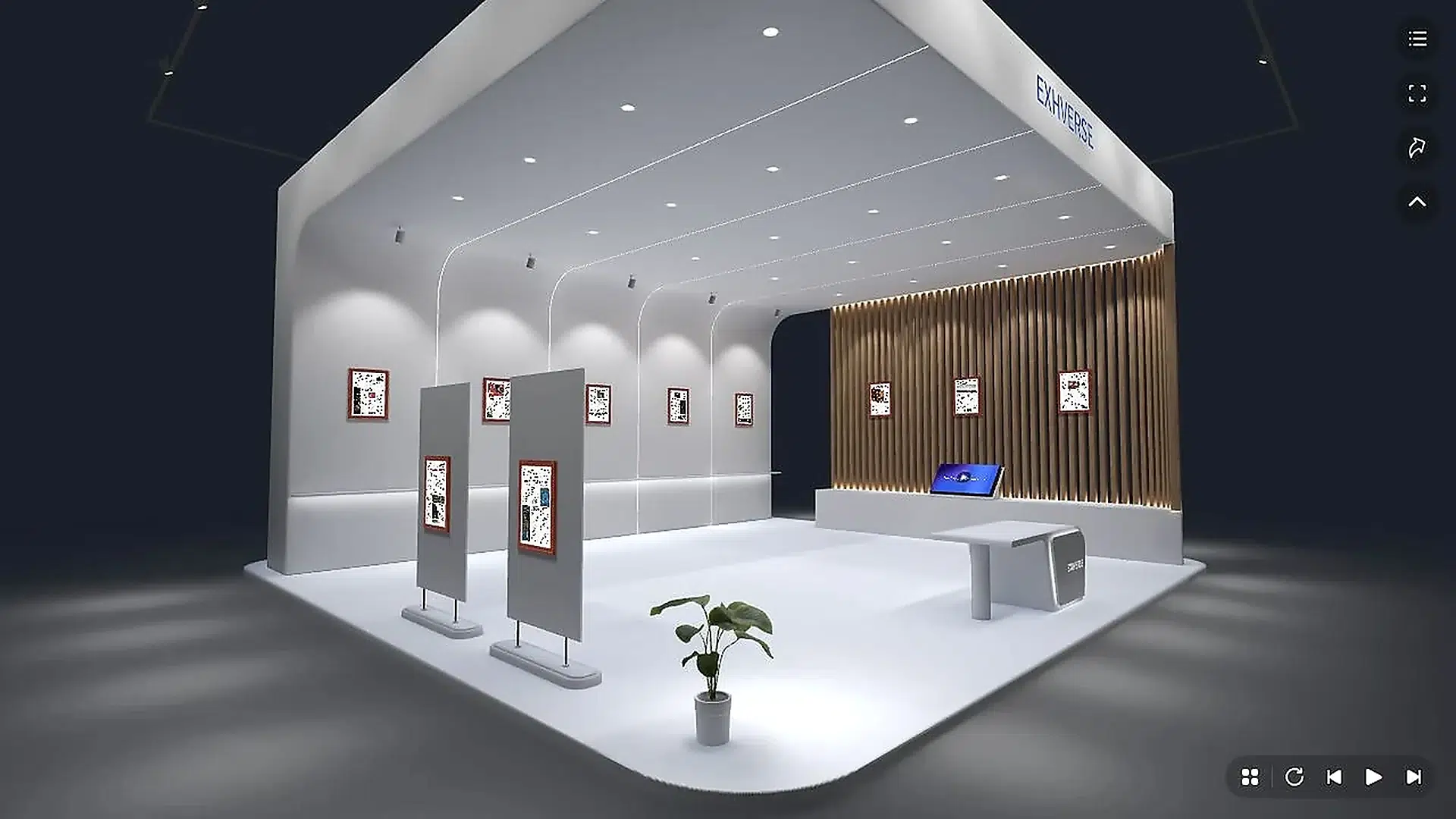 Immersive 3D exhibition displayed in the official Recastia example