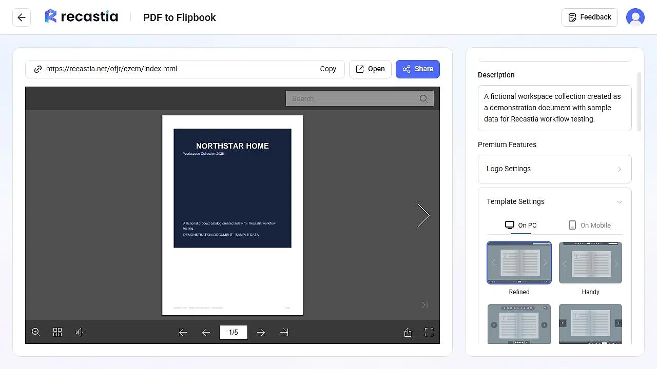 Step 3 choose a desktop flipbook template