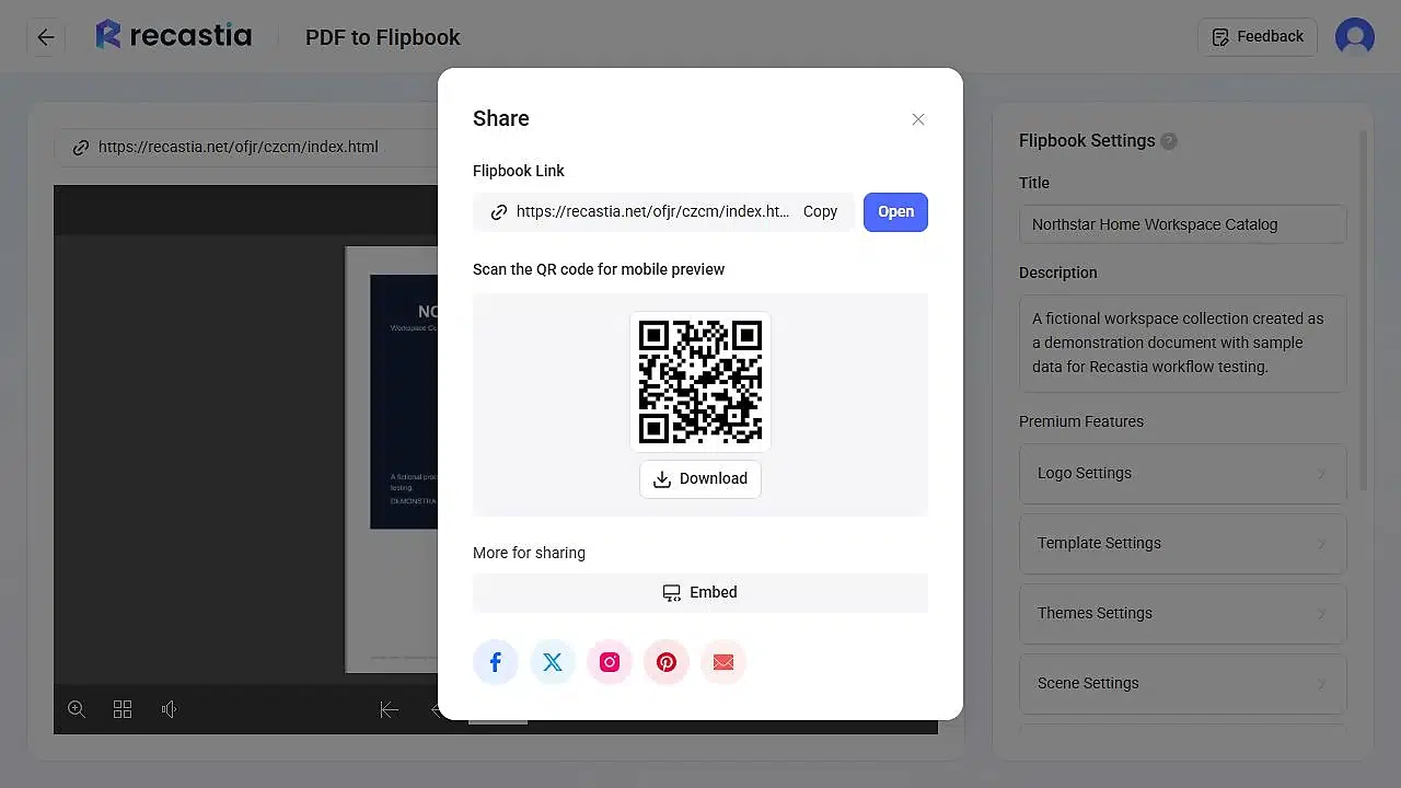 Step 4 share the online catalog with a link or QR code
