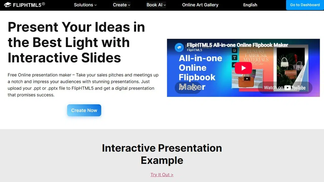 FlipHTML5 interactive presentation maker page