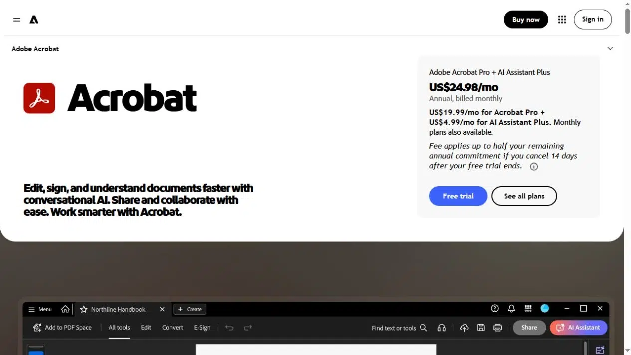 Adobe Acrobat tools for PDF viewing and document review