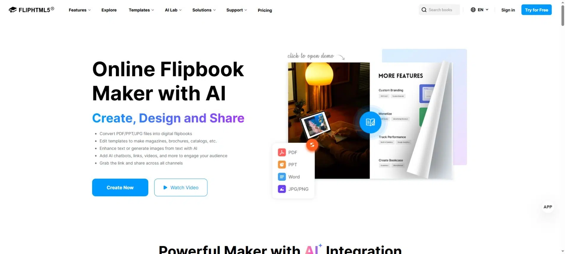 FlipHTML5 online publication hosting and sharing tools